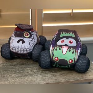 Two Hot Wheels Monster Jam Pillow Truckin Pals Pillows